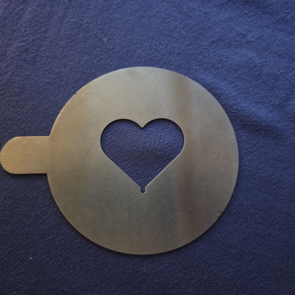Heart Shaped Coffee Stencil